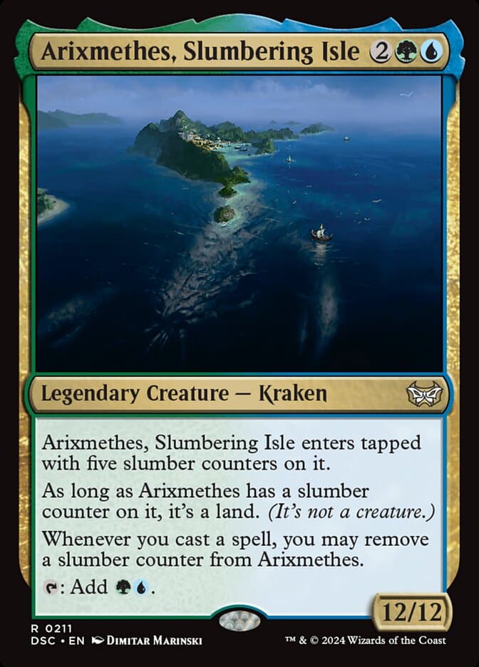 Arixmethes, Slumbering Isle — Duskmourn: House of Horror Commander