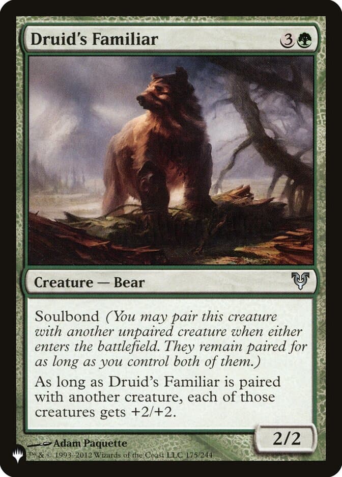 Druid's Familiar — The List