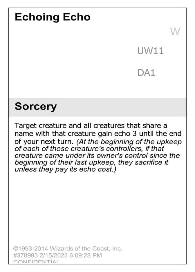Echoing Echo — Unknown Event