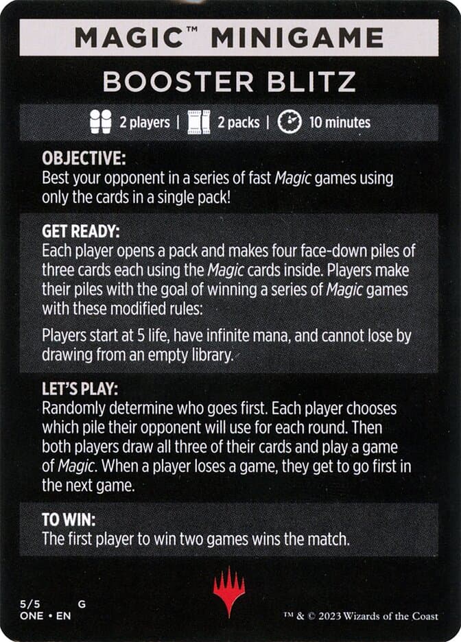 Booster Blitz — Phyrexia: All Will Be One Minigames