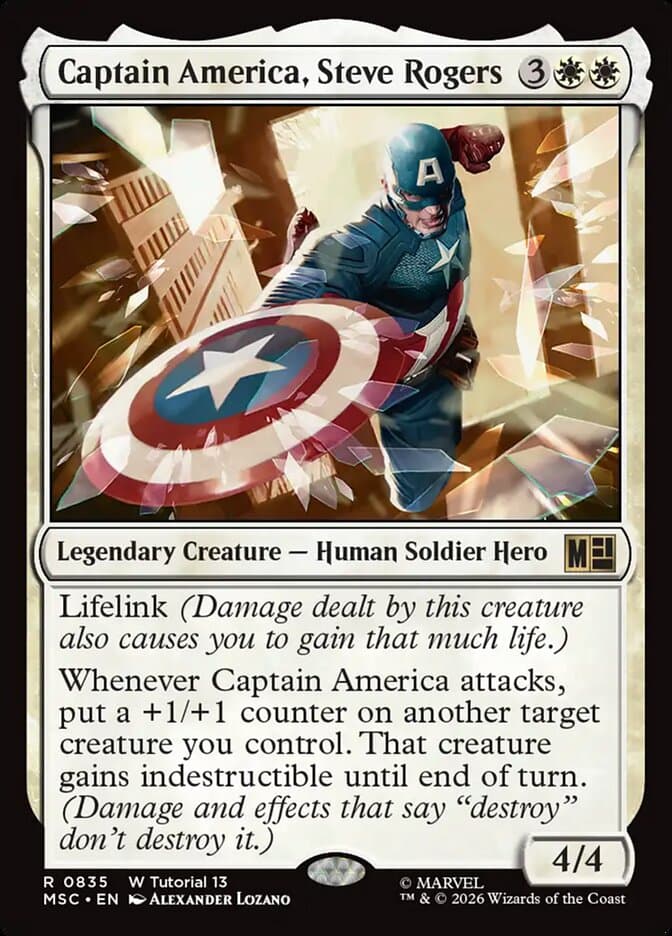 Captain America, Steve Rogers — Marvel Super Heroes Commander