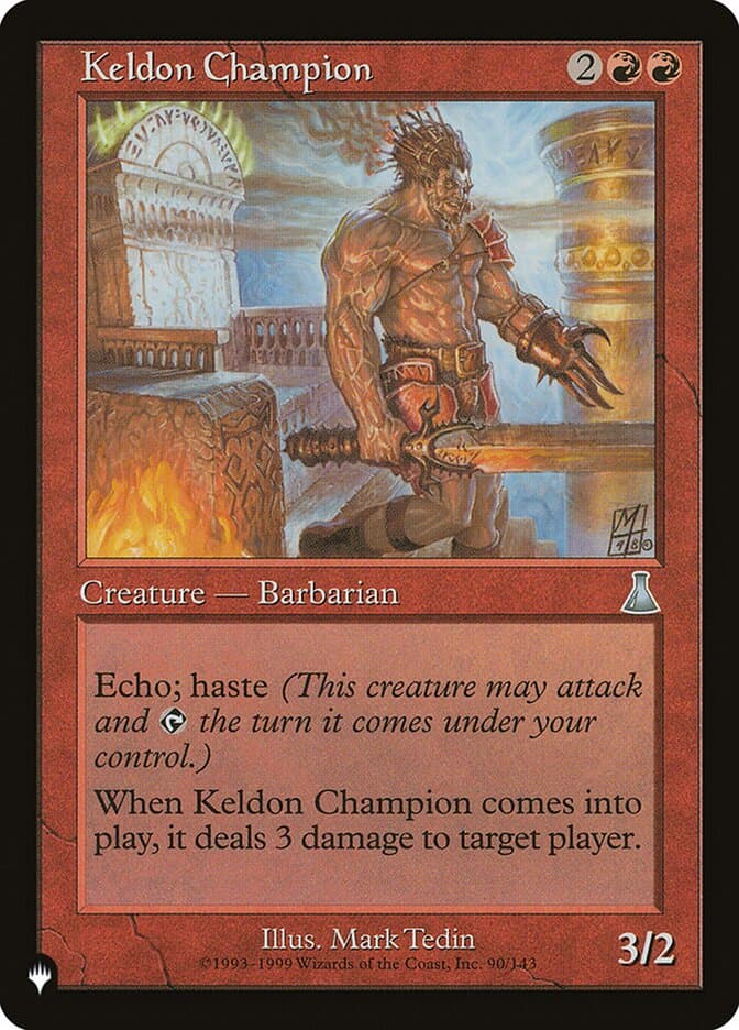 Keldon Champion — The List