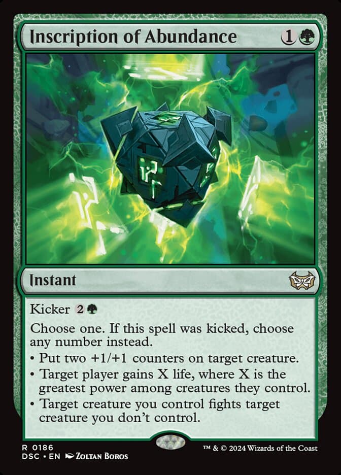 Inscription of Abundance — Duskmourn: House of Horror Commander