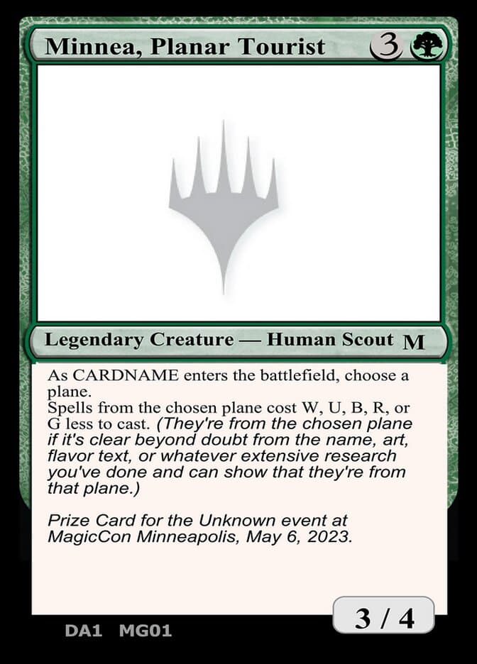 Minnea, Planar Tourist — Unknown Event