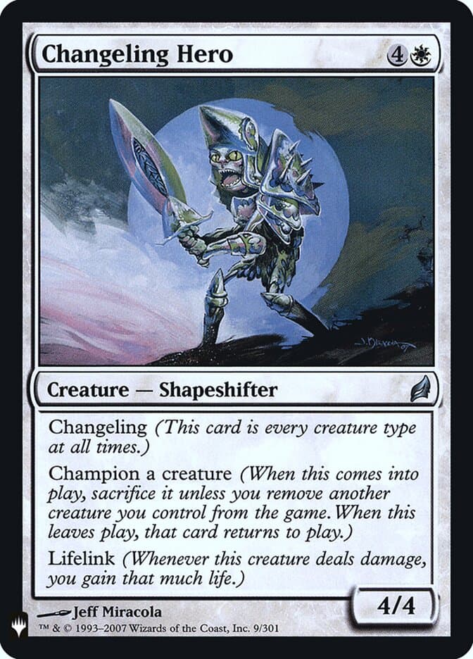Changeling Hero — The List