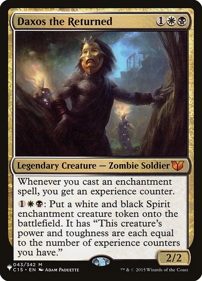 Daxos the Returned — The List