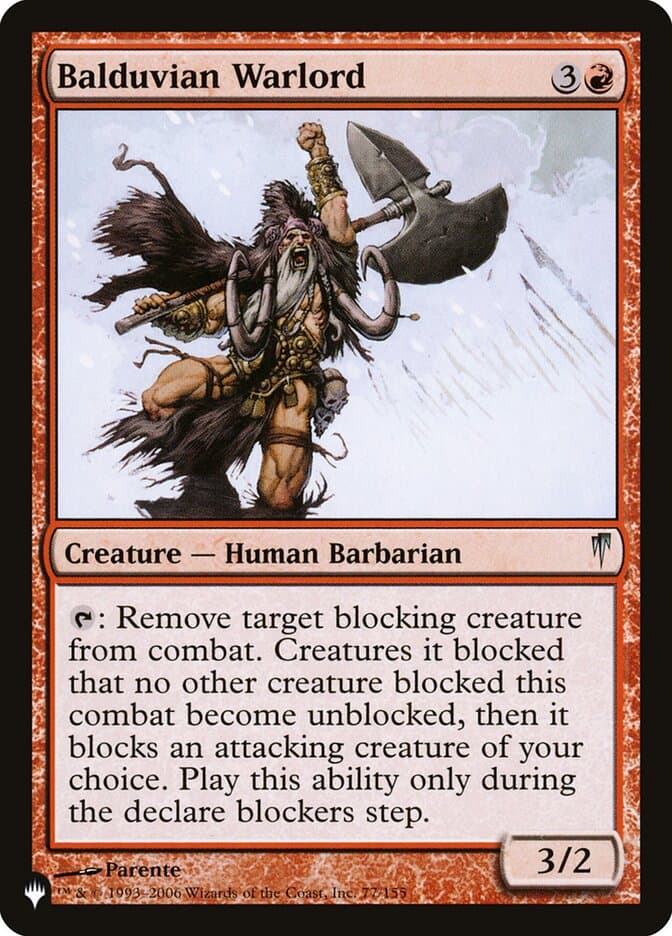 Balduvian Warlord — The List