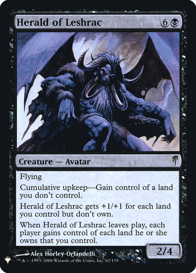 Herald of Leshrac — The List
