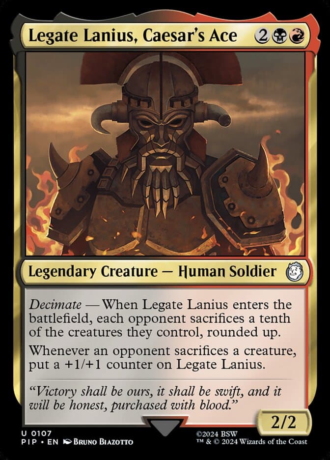 Legate Lanius, Caesar's Ace — Fallout