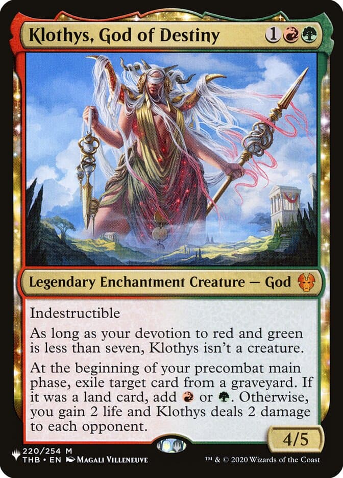 Klothys, God of Destiny — The List