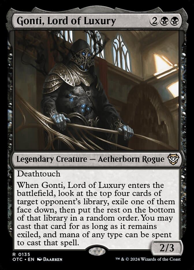 Gonti, Lord of Luxury — Outlaws of Thunder Junction Commander